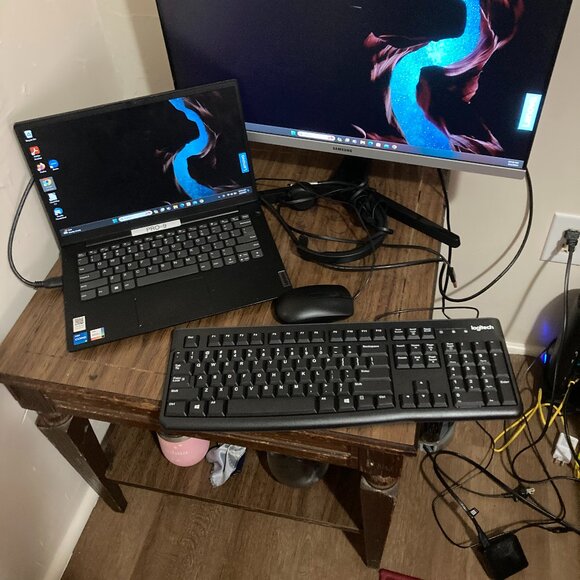 laptop and monitor